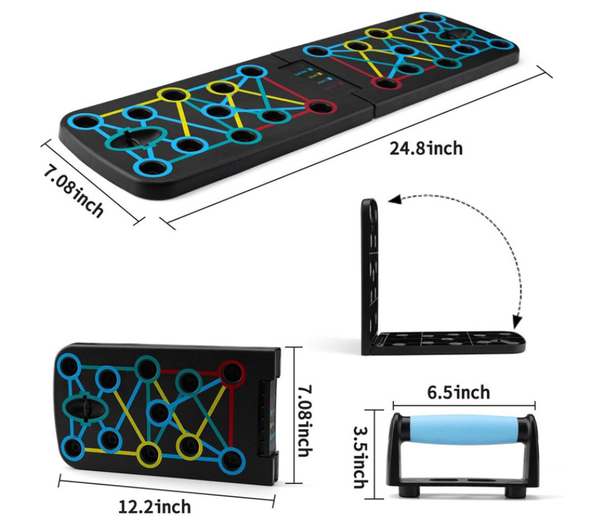 Multifunctional Push Up Board 9 In 1 Foldable System For Strength Training Push Up Stands