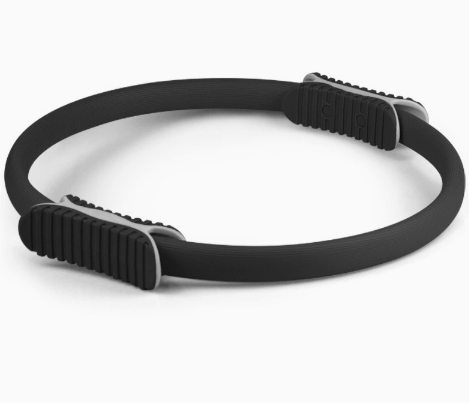 2 Pcs Black 38Cm Pilates Ring Circle With Comfort Foam Handles For Core & Muscle Toning Pilates Rings