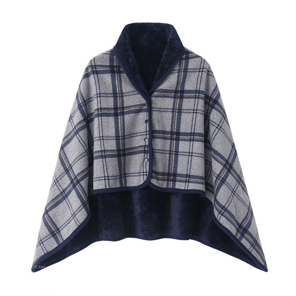 Elosung Grey Rasa 100X140cm Wearable Fleece Blanket Soft Warm & Anti Pilling Stylish Plaid Design Blankets