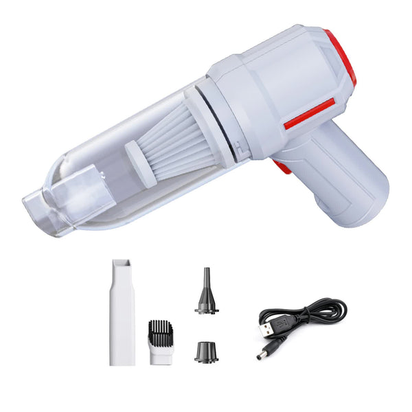 White 3In1 Vacuum Cleaner With Blowing Suction Dust Extraction Usb Rechargeable 2000Mah Batteries Vacuum Cleaners
