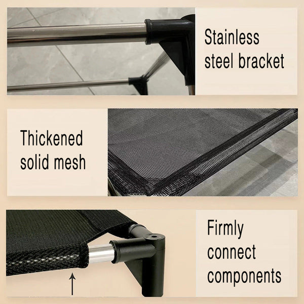 Breathable Cooling Elevated Pet Bed Perfect For Dogs Provides Comfort Airflow Size Pet Beds