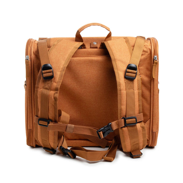 Brown Pet Carrier Backpack Comfortable Stylish For Cats Small Dogs Pet Transport