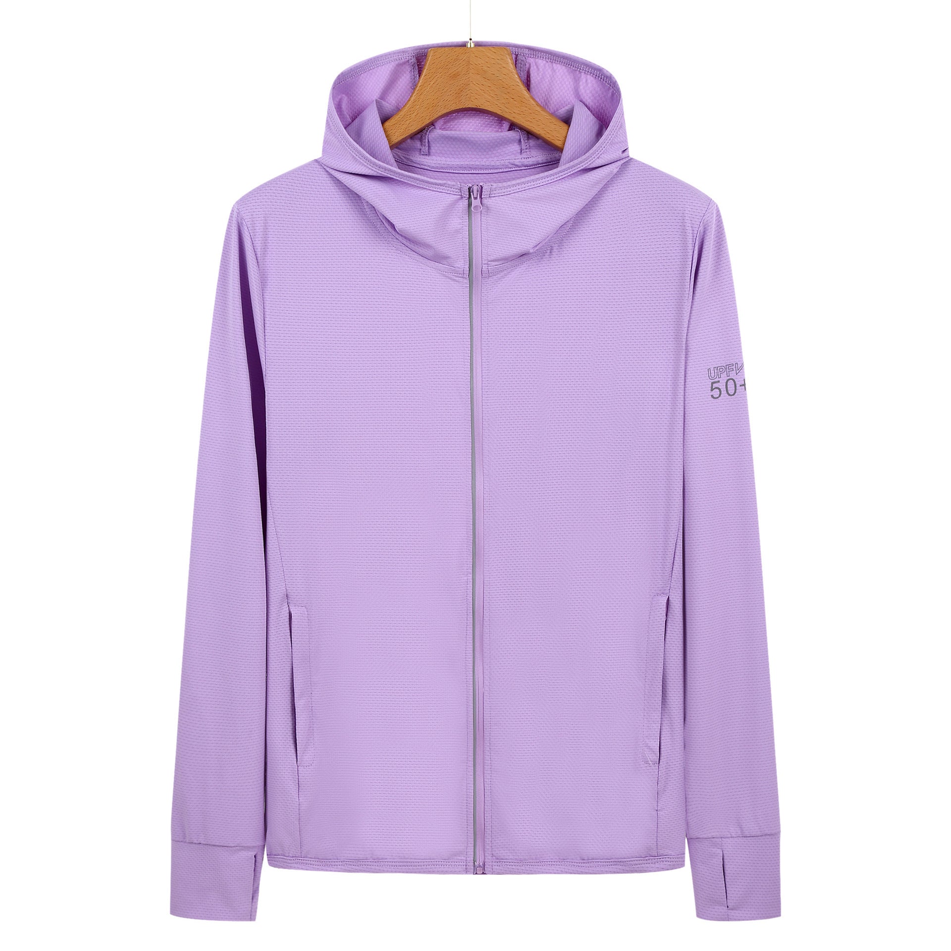 Purple Long Sleeve Uv Protection Summer Breathable Knitted Ice Silk Outdoor Sun Clothing Unisex Thin Sunscreen Shirt Hoodies & Sweatshirts