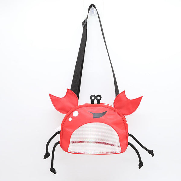 3 Pcs Red Cute Crab Mesh Beach Bag For Kids Shell Collecting Sand Toy Backpacks & Bags