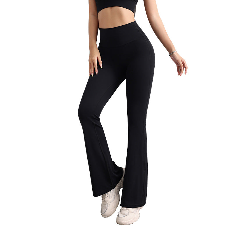 Black High Waist Flare Yoga Womens Bootcut Leggings Peach Lift Quick Dry Fitness Size Pants