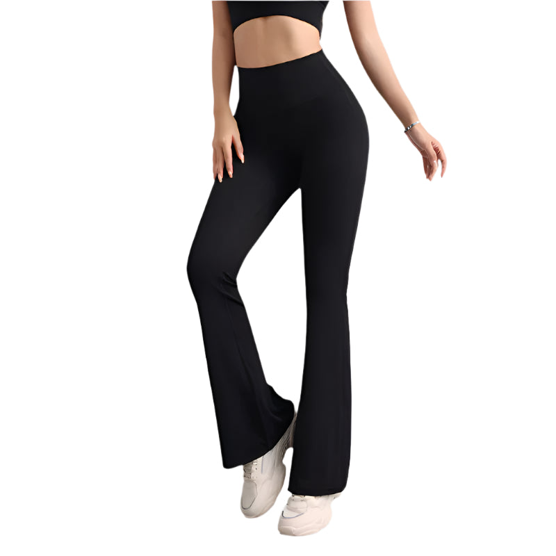 Black High Waist Flare Yoga Women's Bootcut Leggings Peach Lift Quick Dry Workout Fitness M Pants