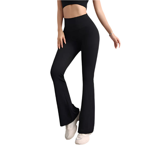 Black High Waist Flare Yoga Women's Bootcut Leggings Peach Lift Quick Dry Workout Fitness M Pants