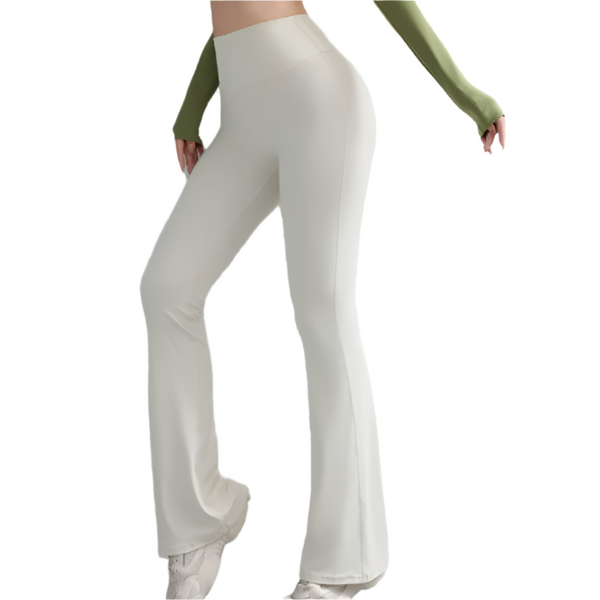 S White High Waist Flare Yoga Women's Bootcut Leggings Peach Lift Quick Dry Workout & Fitness Pants
