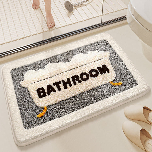 Super Absorbent Non Slip Bathroom Mat Soft Microfiber Rug 40X60cm Bath Mats Rugs & Toilet Covers