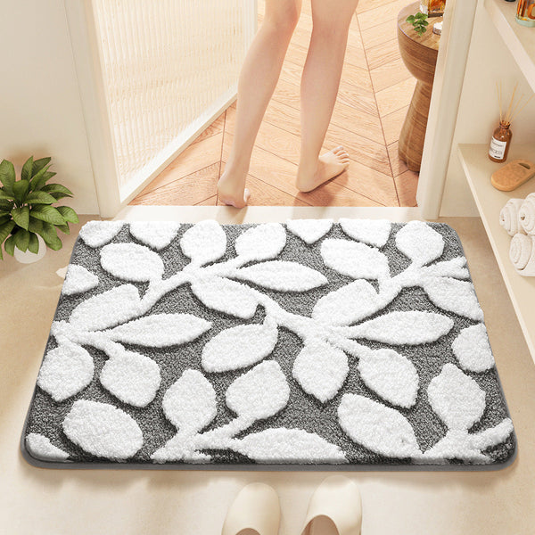 White Grey Bath Mat Super Absorbent Non Slip Bathroom Floor 40X60cm Bath Mats Rugs & Toilet Covers