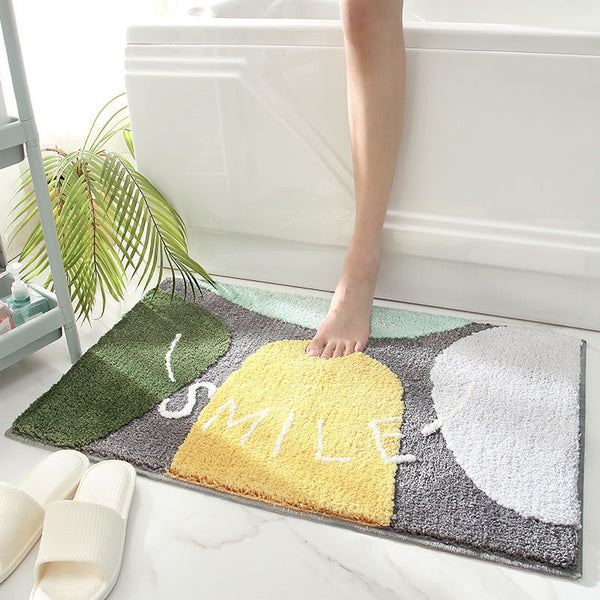 Four Stone Bath Mat Super Absorbent Non Slip Bathroom Floor 50X80cm Bath Mats Rugs & Toilet Covers
