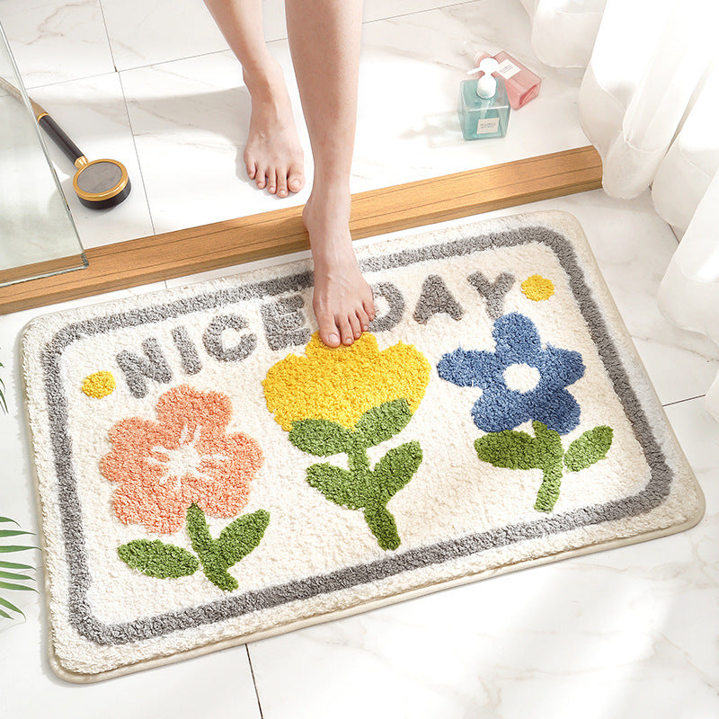 50X80cm Nice Day Bath Mat Super Absorbent Non Slip Bathroom Floor Bath Mats Rugs & Toilet Covers