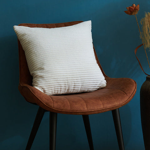 White Set Of 4 Corduroy Pillow Covers Solid Color Minimalist Throw Cushion 45X45cm (Pillow Inserts Are Not Included) Cushion Covers