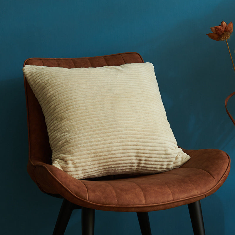 Milky White Set Of 4 Corduroy Pillow Throw 45X45cm Inserts Are Not Included Cushion Covers