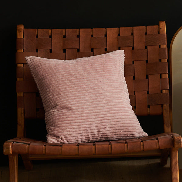 Elosung Light Pink Set Of 4 Corduroy Pillow Covers 45X45cm Cushion Covers