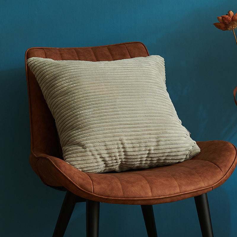 Elosung Light Grey Set Of 4 Corduroy Pillow Throw 45X45cm Inserts Are Not Included Cushion Covers