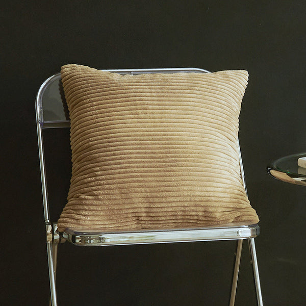 Elosung Light Coffee Set Of 4 Corduroy Pillow Throw 45X45cm Inserts Are Not Included Cushion Covers