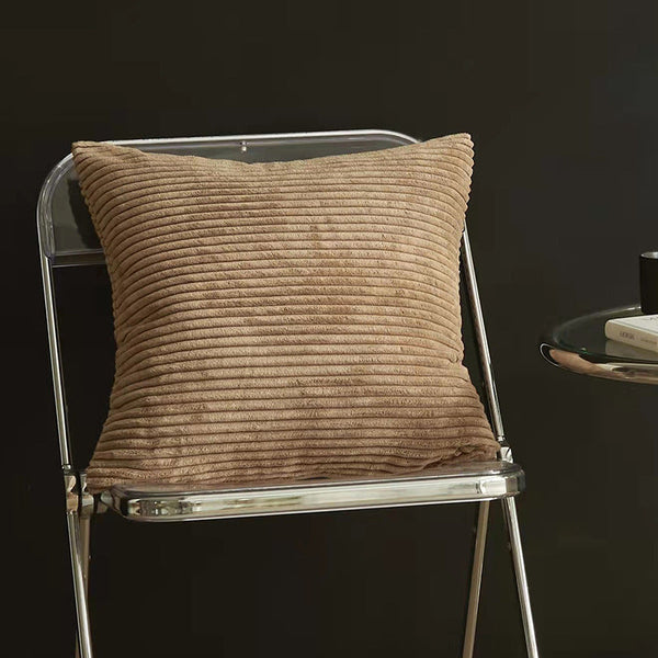 Elosung Light Brown Set Of 4 Corduroy Pillow Throw 45X45cm Inserts Are Not Included Cushion Covers