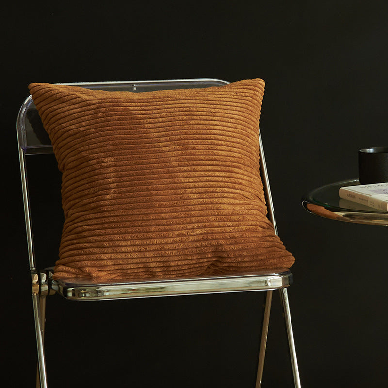 Elosung Middle Brown Set Of 4 Corduroy Pillow Covers Throw Cushion 45X45cm Cushion Covers