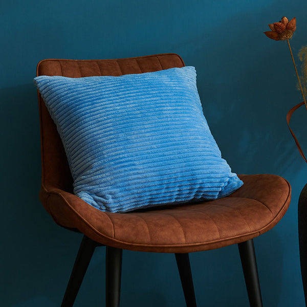 Elosung Light Blue Set Of 4 Corduroy Pillow Throw 45X45cm Inserts Are Not Included Cushion Covers