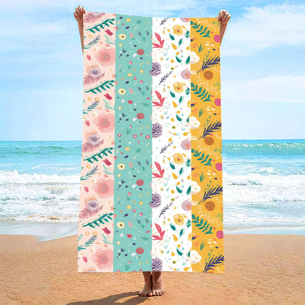 Elosung 2 Pcs Extra Large Microfiber Double Sided Beach Towel Quick Drying And Portable Stj 003 X21 Towels & Washcloths