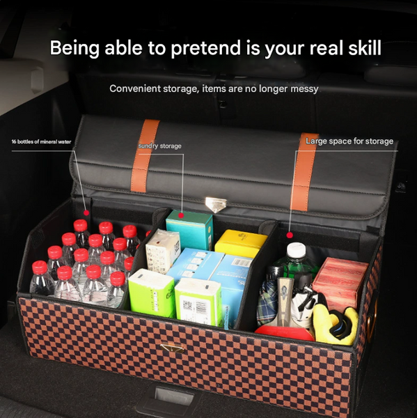 Medium Sized Sporty And Stylish Foldable Car Trunk Storage Box Large Capacity Insertable Rear Organizer Tool Storage Organisers