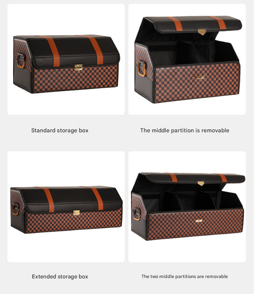 Extra Large Sporty And Stylish Foldable Car Trunk Storage Box Large Capacity Insertable Rear Organizer Tool Storage Organisers