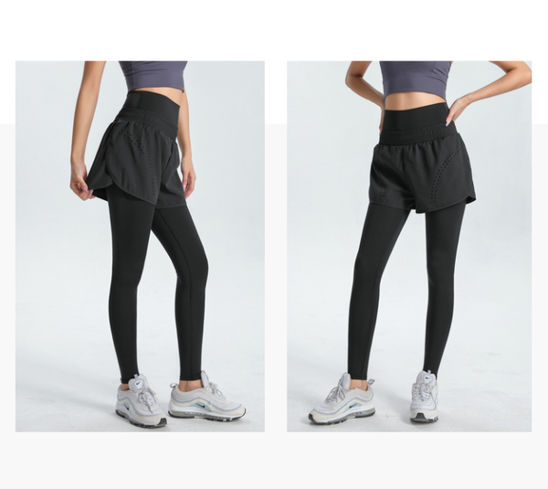 L Grey Women's High Waist Athletic Skort With Built In Shorts Breathable Quick Dry Running Skirt Phone Pocket Activewear Skirts & Skorts