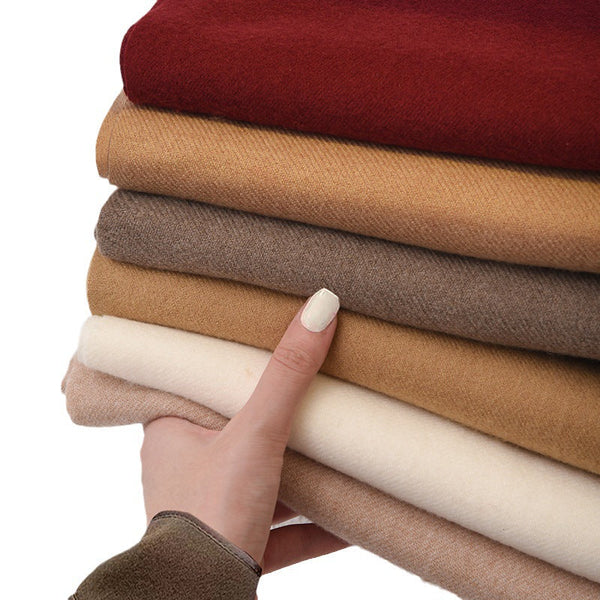 Red 2 Pcs Faux Cashmere Solid Color Scarf Shawl With Tassels Warm Korean Style Wrap (180Cm X 70Cm) Scarves & Wraps