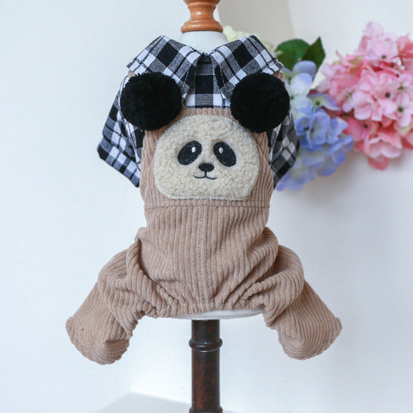 Elosung Xs Panda Ball Bib Pants Cute Four Legged Dog Clothes Spring/Summer Pet Outfit Soft & Breathable Dog Clothing & Shoes