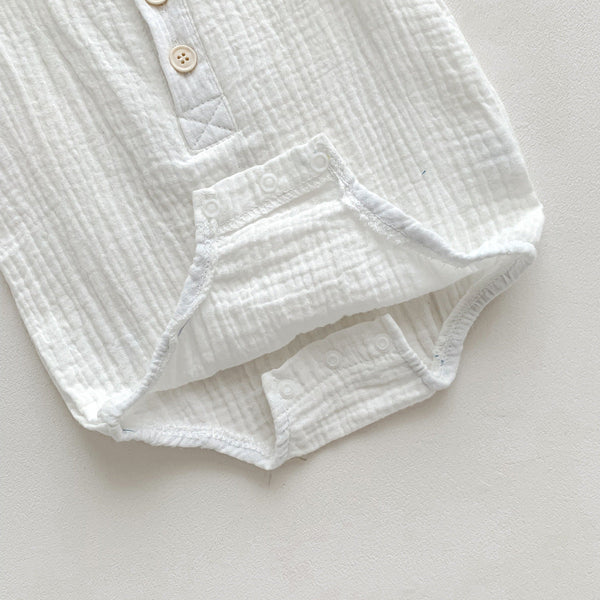 90Cm White Sleeveless Bubble Cotton Baby Romper Soft Newborn Onesie For Boys And Girls 2 Years Baby Socks & Tights