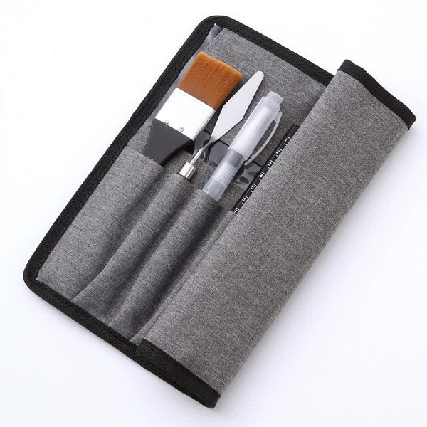 Dark Blue With A Hint Of Black 18 Piece Multi Purpose Nylon Hair Watercolor Brush Set Artists Brushes