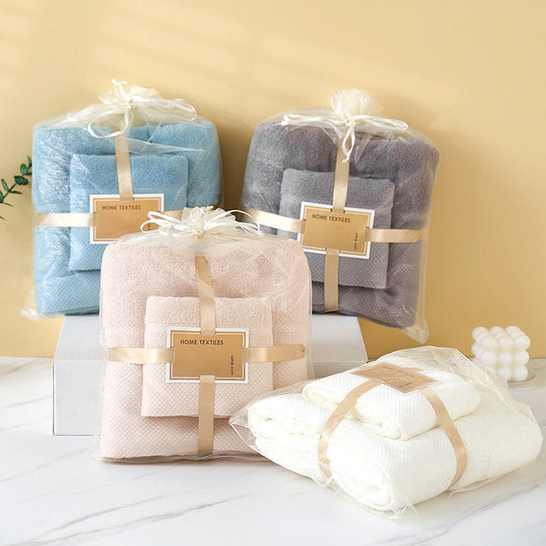 Beige Soft And Absorbent Towel Set Wrap Bath For Ultimate Comfort 140*70Cm Face 75*35Cm Towels & Washcloths
