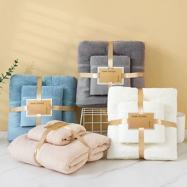 Blue Soft And Absorbent Towel Set Wrap Bath For Ultimate Comfort Towels & Washcloths