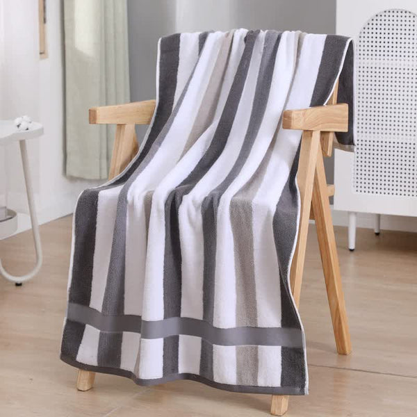 Grey Ultra Absorbent Long Fiber Cotton Large Bath Towel Perfect For Home Hotel And Beauty Salons 140Cm*70Cm Towels & Washcloths