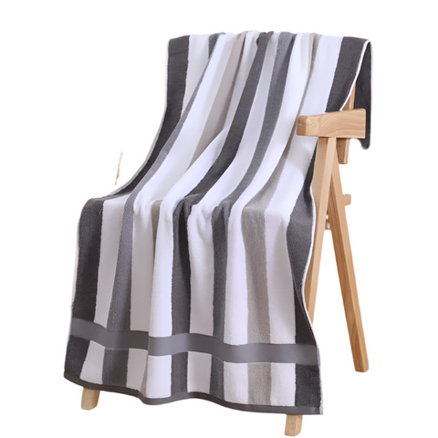 Grey Ultra Absorbent Long Fiber Cotton Large Bath Towel Perfect For Home Hotel And Beauty Salons 140Cm*70Cm Towels & Washcloths