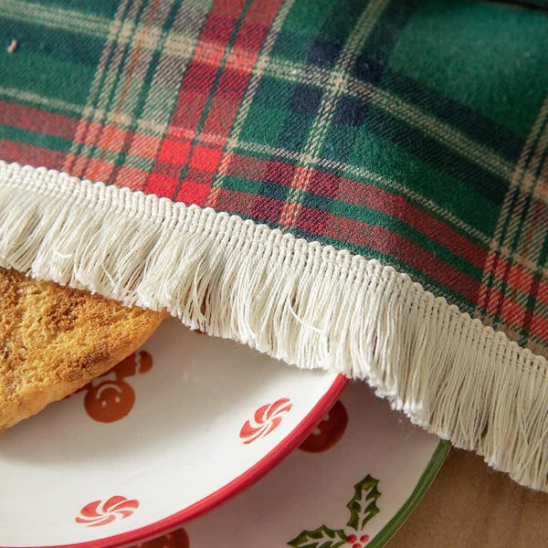 Plaid Fabric Tablecloth | Classic English Red And Green For Dining Party Decoration 100*160Cm Table Cloths