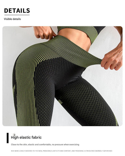 Elosung 1 Sets Of Black+Red High Waist Yoga For Women Sports Bra Long Sleeve Shirt & Leggings 3 Piece Workout Size Women Leggings