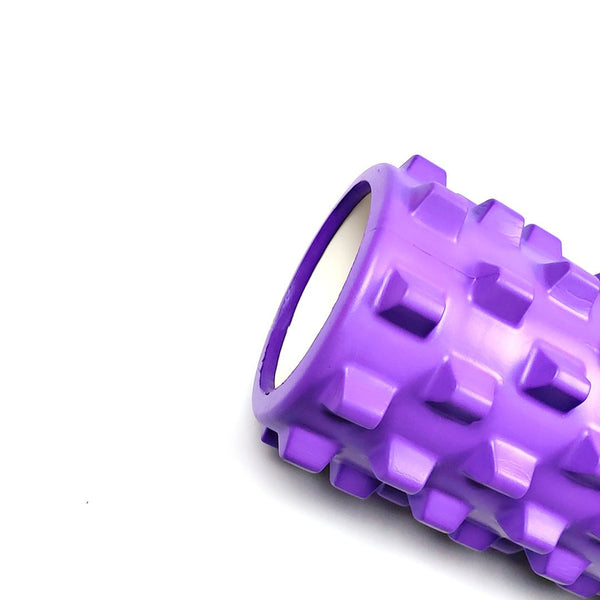 Blue Solid Yoga Foam Roller 45Cm Colorful Wolf Tooth Design Muscle Relaxation Massage Stick For Fitness And Sports Foam Rollers