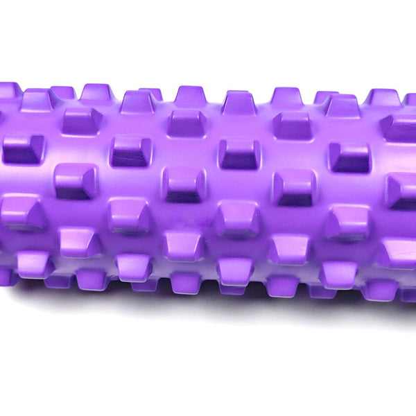 Blue Solid Yoga Foam Roller 45Cm Colorful Wolf Tooth Design Muscle Relaxation Massage Stick For Fitness And Sports Foam Rollers