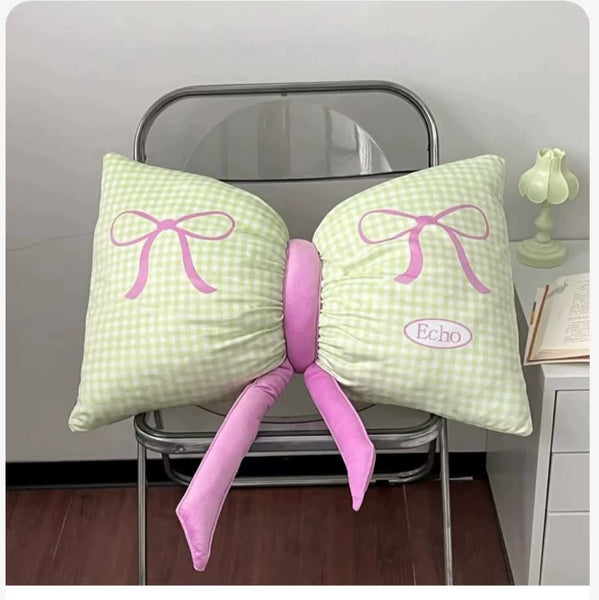 Cute Butterfly Knot Pillow Soft Bed Seat Cushion Decorative Throw 65 X 40Cm Pillows