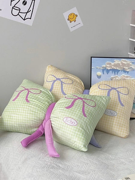 Cute Butterfly Knot Pillow Soft Bed Seat Cushion Decorative Throw 65 X 40Cm Pillows