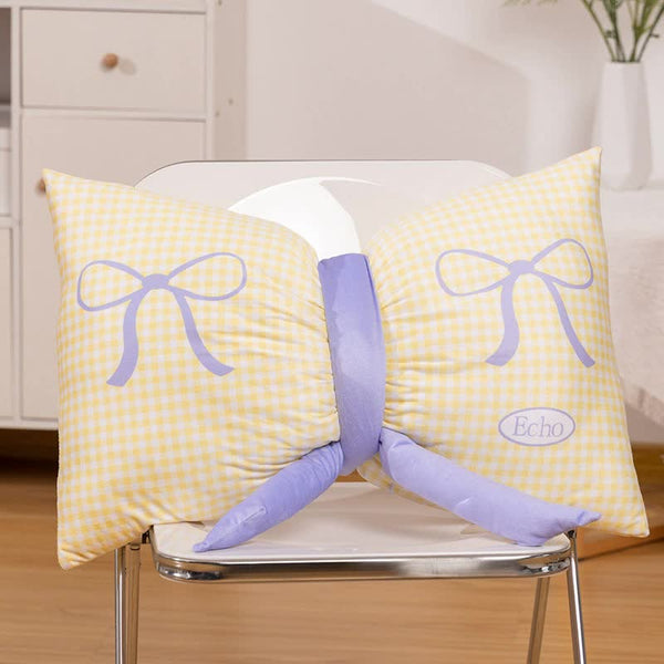 Cute Butterfly Knot Pillow Soft Bed Seat Cushion Decorative Throw 65 X 40Cm Pillows
