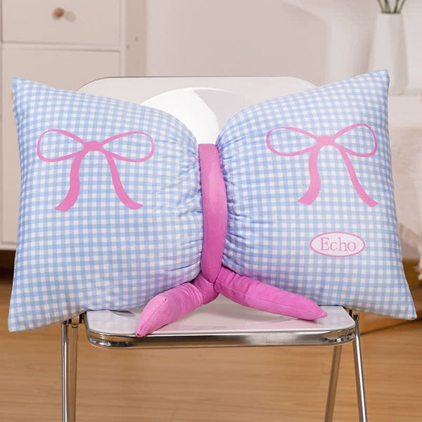 Cute Butterfly Knot Pillow Soft Bed Seat Cushion Decorative Throw 65 X 40Cm Pillows