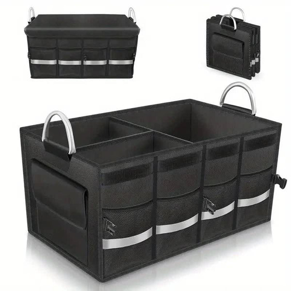 Foldable Car Storage Box With Metal Handle Trunk Organizer For Efficient Vehicle 60 * 35 30 Cm Other Car Interior