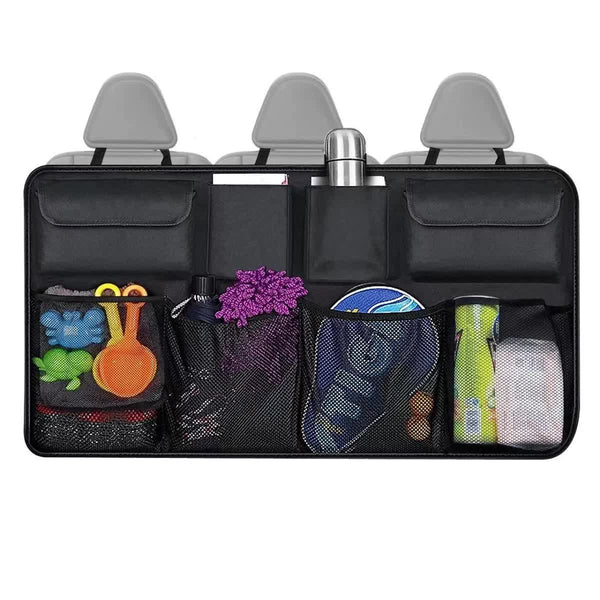 Elosung Multifunctional Car Backseat Organizer Hanging Storage Bag With Multiple Pockets For Essentials 88X46cm Car Organisers