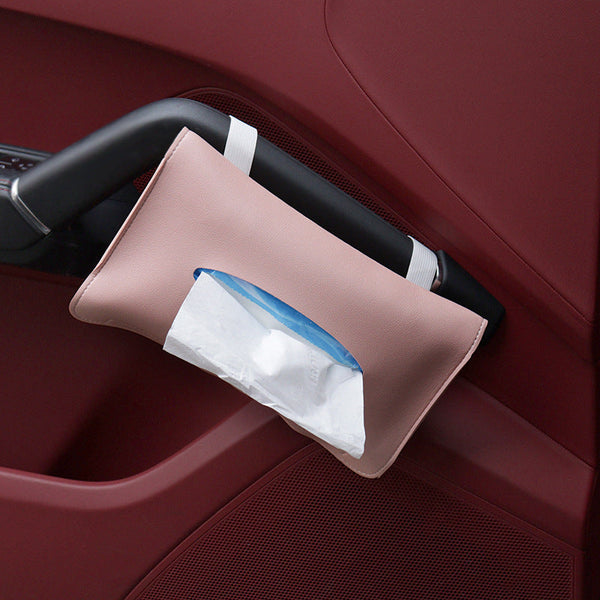 2 Pcs Car Sun Visor Tissue Holder Pu Leather Napkin Dispenser For Vehicle Interior Car Organisers