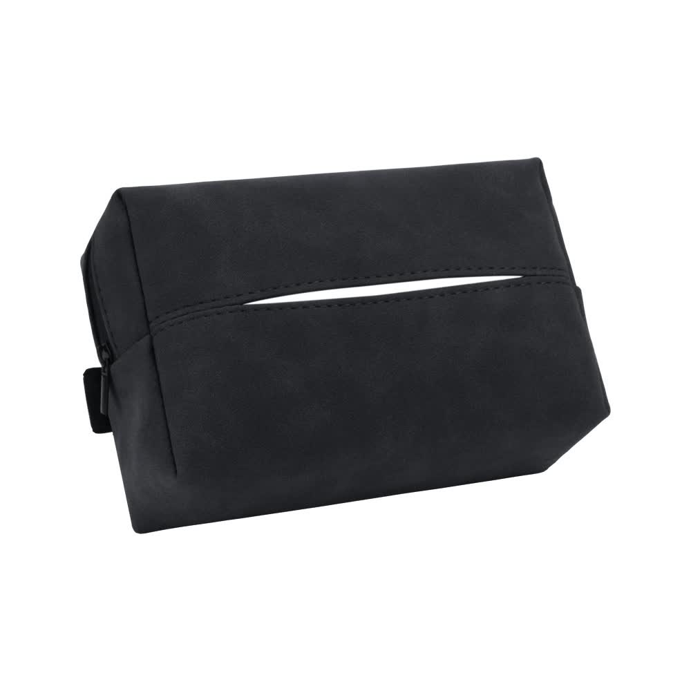 Elosung 2 Pcs Black Stylish Car Tissue Box For Seat Back Interior Pack Armrest Sun Visor 18.5X12.5X7cm Other Car Interior