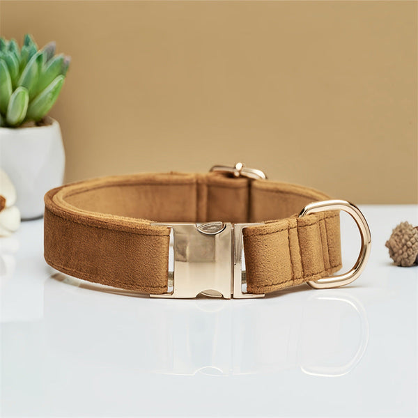 Light Brown Durable Dog Collar With Metal Buckle Adjustable Nylon Pet For Small To Large Dogs Size Xs Dog Collars