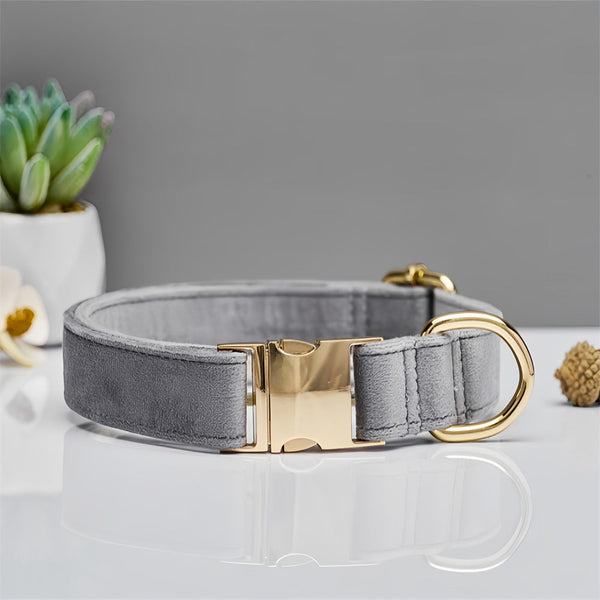 Grey Durable Dog Collar With Metal Buckle Adjustable Nylon Pet For Small To Large Dogs Size Xs Dog Collars